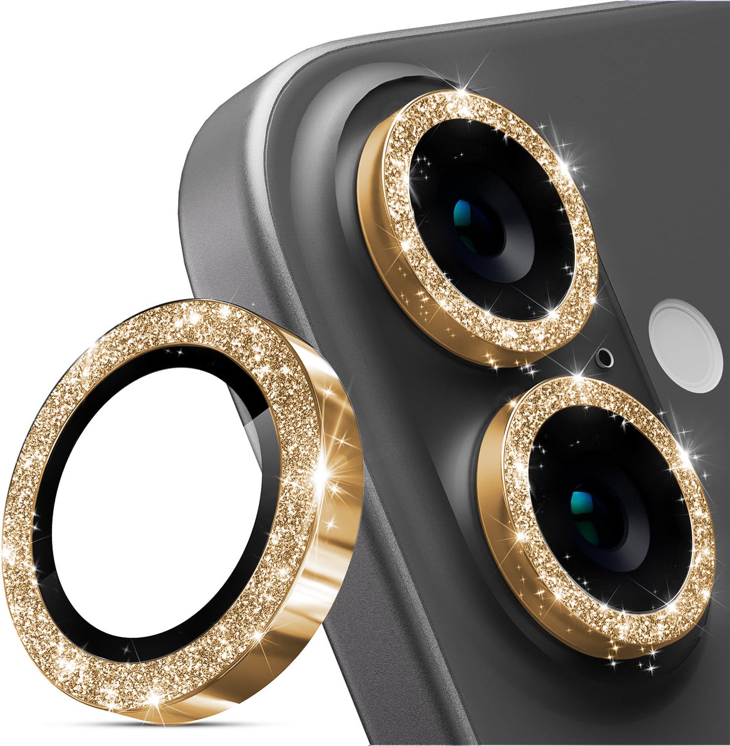 iPhone 16 Sparkling Diamond-Inspired Cell Phone Lens Protectors